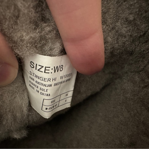 emu stinger hi tall gray boots - size 8 - Picture 2 of 5